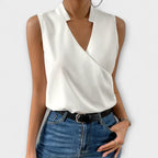 Elegant V-Neck Tank Top for Women with Breathable Fabric | Stylish Summer Essential 0