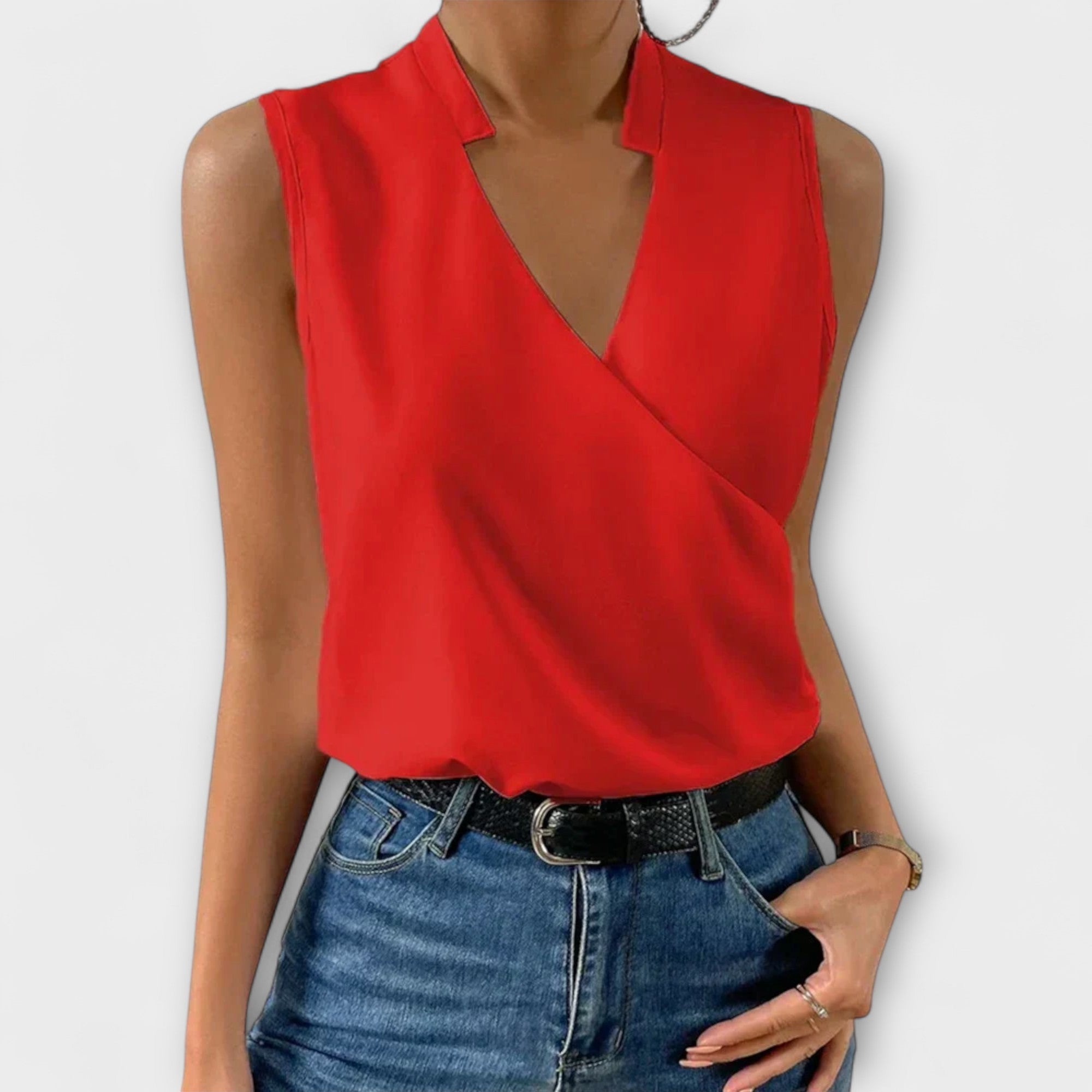 Elegant V-Neck Tank Top for Women with Breathable Fabric | Stylish Summer Essential 3