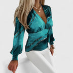 Elegant V-Neck Women's Top with Tailored Fit | Versatile Design for Effortless Style 14