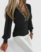 Elegant V-Neck Women's Top with Tailored Fit | Versatile Design for Effortless Style 4