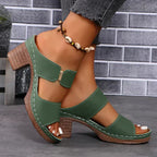 Elegant Women's Sandals | Arch Support Block Heel Design with Adjustable Straps | Comfortable Footwear for All-Day Wear 0