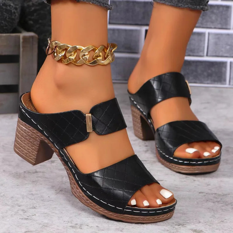 Elegant Women's Sandals | Arch Support Block Heel Design with Adjustable Straps | Comfortable Footwear for All-Day Wear 2