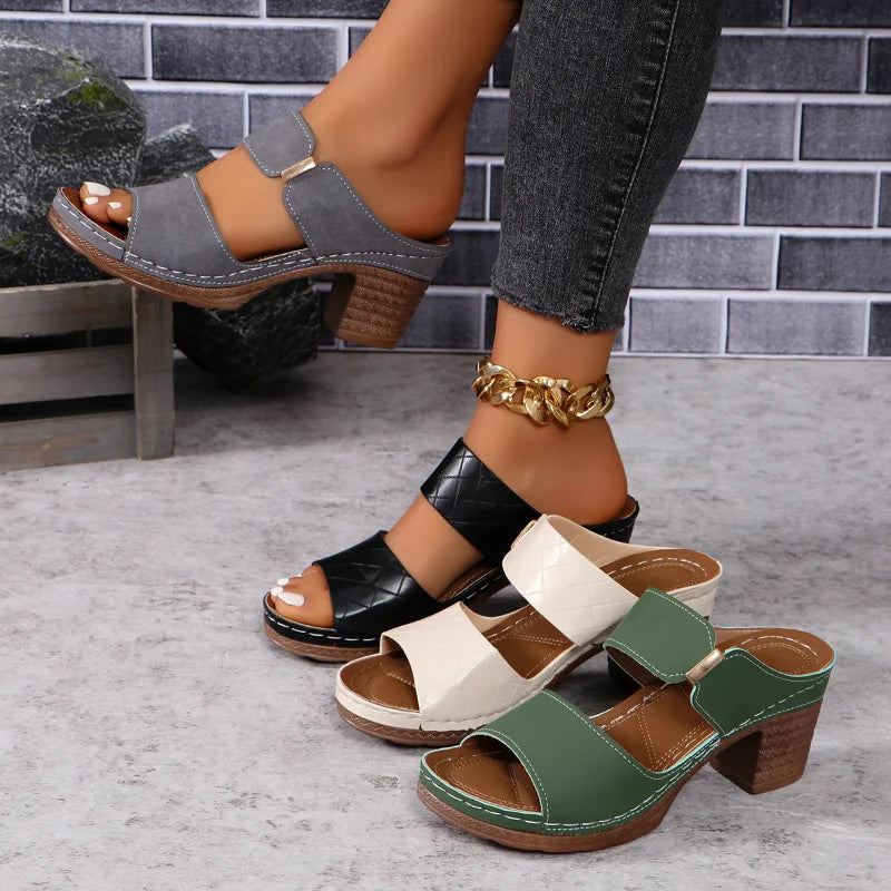 Elegant Women's Sandals | Arch Support Block Heel Design with Adjustable Straps | Comfortable Footwear for All-Day Wear 5