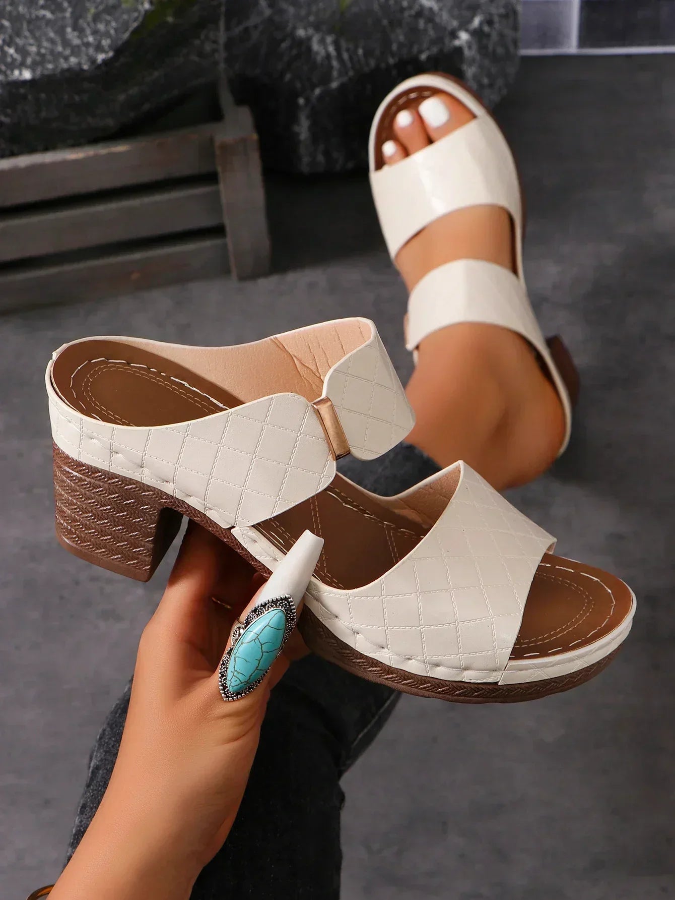 Elegant Women's Sandals | Arch Support Block Heel Design with Adjustable Straps | Comfortable Footwear for All-Day Wear 6