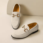 Men's Penny Loafers | Slip-On Dress Shoes with Metal Detail