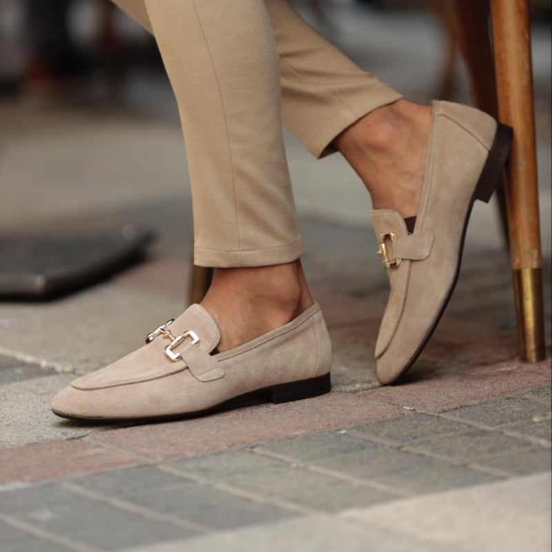 Men's Penny Loafers | Slip-On Dress Shoes with Metal Detail