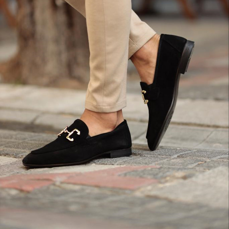 Men's Penny Loafers | Slip-On Dress Shoes with Metal Detail