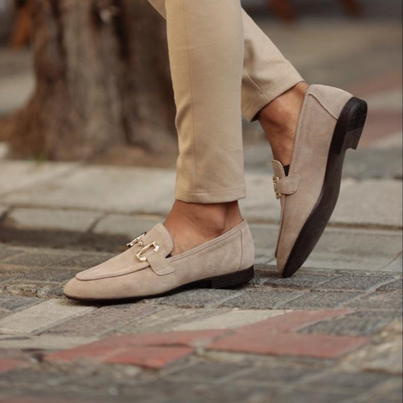 Men's Penny Loafers | Slip-On Dress Shoes with Metal Detail