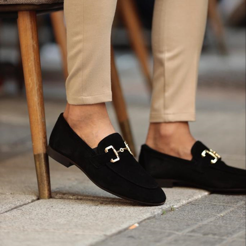 Men's Penny Loafers | Slip-On Dress Shoes with Metal Detail
