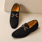 Men's Penny Loafers | Slip-On Dress Shoes with Metal Detail