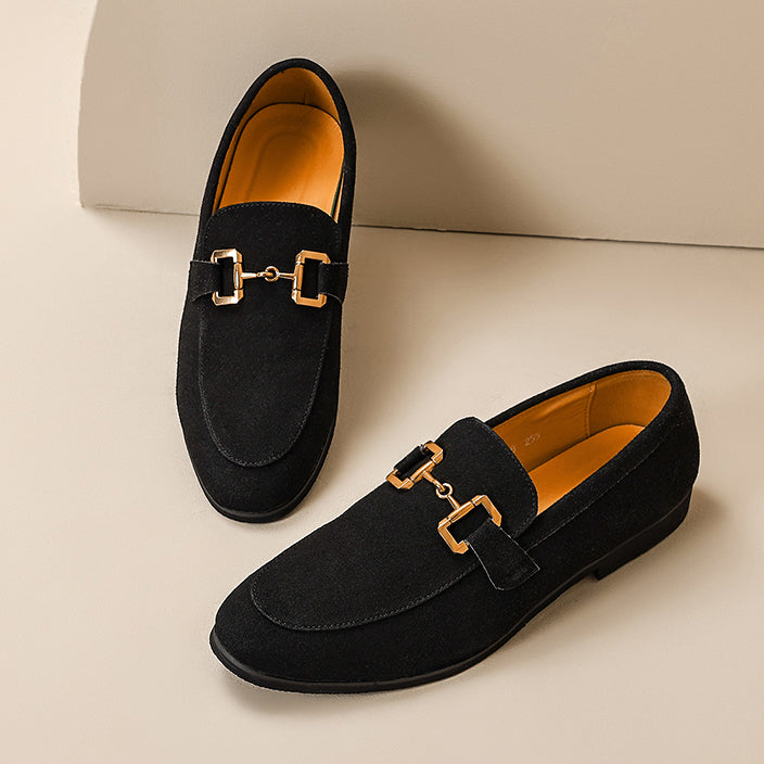 Men's Penny Loafers | Slip-On Dress Shoes with Metal Detail