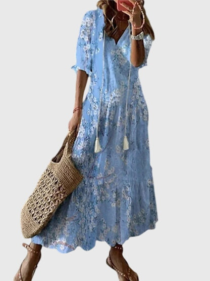 Emma | Elegant Flowy Bohemian Summer Dress 4