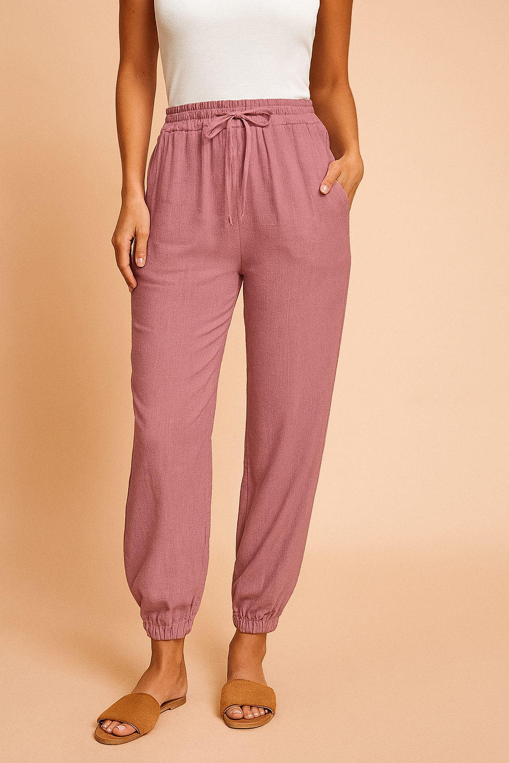 Erika | Relaxed Fit Joggers for Women with Elastic Waistband and Side Pockets 0