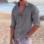 Men's Long-Sleeve Linen Shirt | Breathable Summer Fit