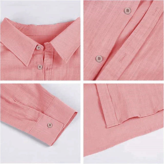 Men's Long-Sleeve Linen Shirt | Breathable Summer Fit