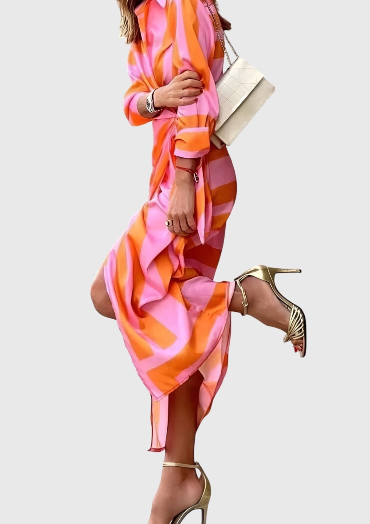 Everly Collection | Plus Size Wrap Dress with Adjustable Fit | Flattering Midi Style for Effortless Elegance 7