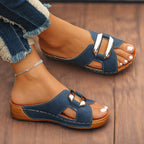 Everly Collection | Women's Sandals with Cushioned Footbed & Adjustable Buckle | Chic Slide Design for All-Day Comfort 1