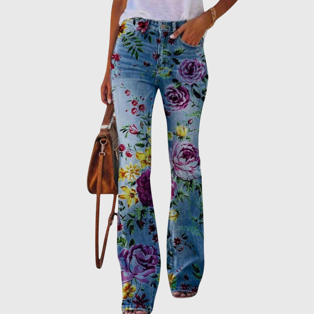 Floral Elegance | Wide Leg Pants Women with Unique Button Detailing | Chic Style for Effortless Elegance 0