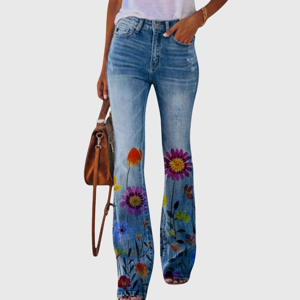 Floral Elegance | Wide Leg Pants Women with Unique Button Detailing | Chic Style for Effortless Elegance 1