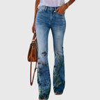 Floral Elegance | Wide Leg Pants Women with Unique Button Detailing | Chic Style for Effortless Elegance 2