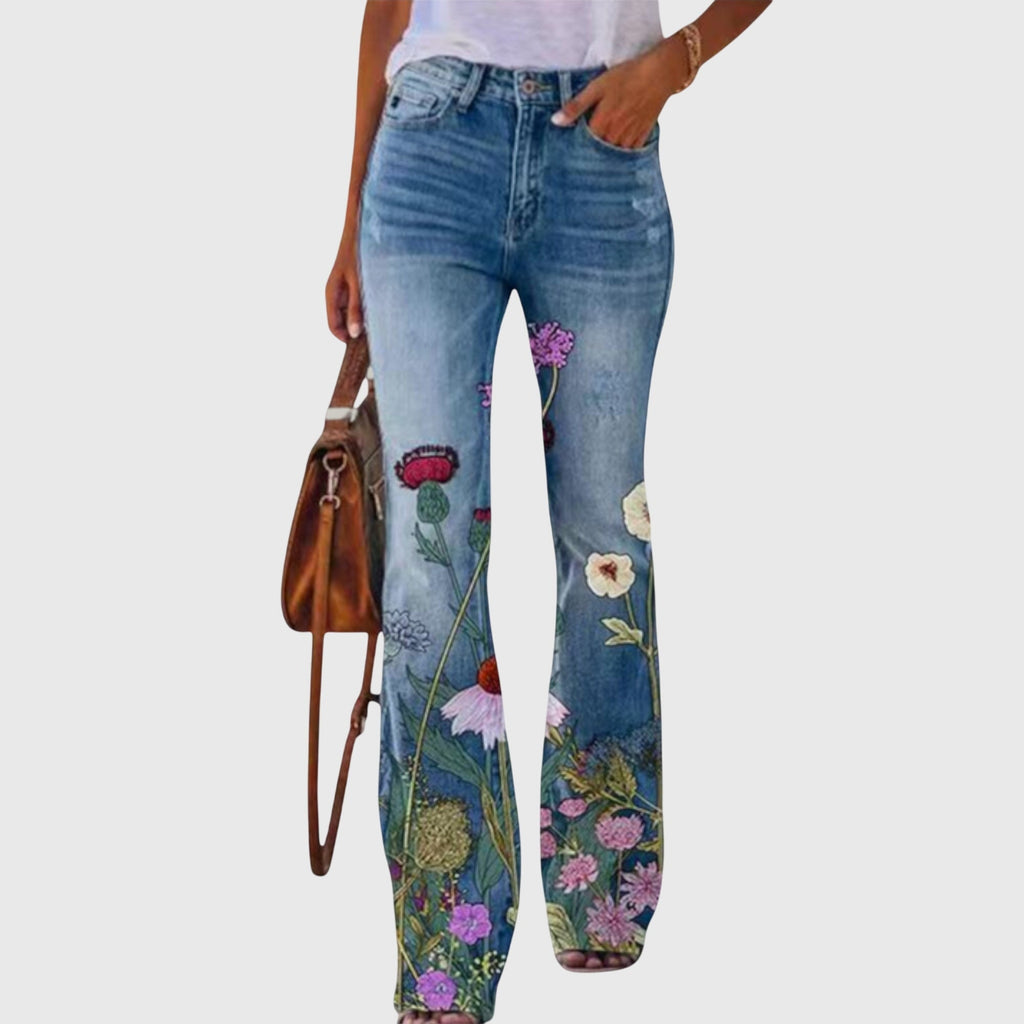 Floral Elegance | Wide Leg Pants Women with Unique Button Detailing | Chic Style for Effortless Elegance 3