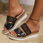 Freya Collection | Women's Sandals with Cushioned Wedge | Chic Woven Design for All-Day Comfort 2