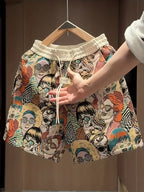 Men's Graphic-Print Shorts | Relaxed Elastic Waist