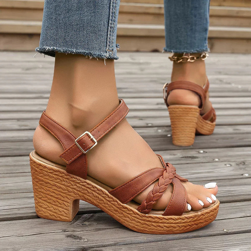 Halle Collection | Women's Sandals with Supportive Mid-Heel | Elegant Design for All-Day Comfort 4
