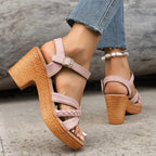 Halle Collection | Women's Sandals with Supportive Mid-Heel | Elegant Design for All-Day Comfort 5