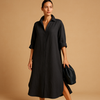 Isabelle | Women's Relaxed Fit Shirt-Style Dress in Eco-Friendly Hemp Blend 3