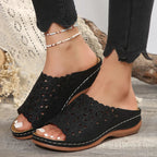 Isla Collection | Women's Sandals with Cushioned Insole | Floral Design for All-Day Comfort 0