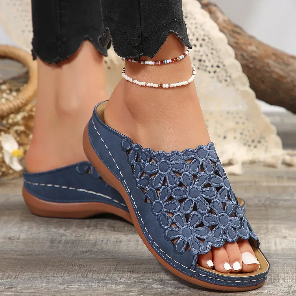 Isla Collection | Women's Sandals with Cushioned Insole | Floral Design for All-Day Comfort 2