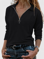 Jaynelyah | Women's Casual Top with Sporty Zipper Detail | Lightweight Design for All-Day Comfort 2