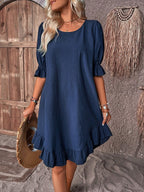 Joan Collection | Women's Summer Dress with Tummy Coverage & Ruffle Details | Breezy Comfort for Effortless Style 0