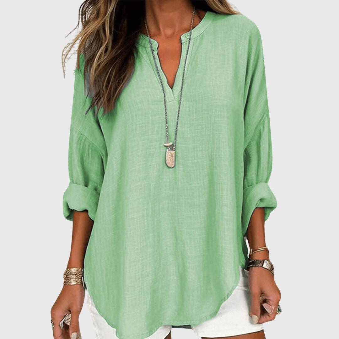 Lenara | Women's Flowy Beach Shirt with Breathable Fabric | Elegant Style for Casual Outings 2