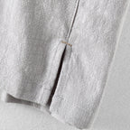 Men's Linen Shirt | Short-Sleeve Point-Collar, Summer
