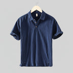 Men's Linen Shirt | Short-Sleeve Point-Collar, Summer