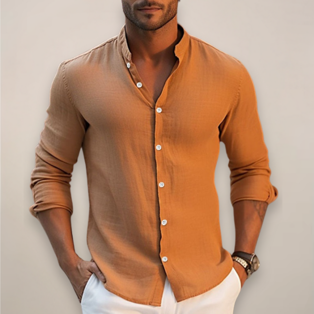 Men's Linen Shirt | Long-Sleeve Lightweight Relaxed Fit
