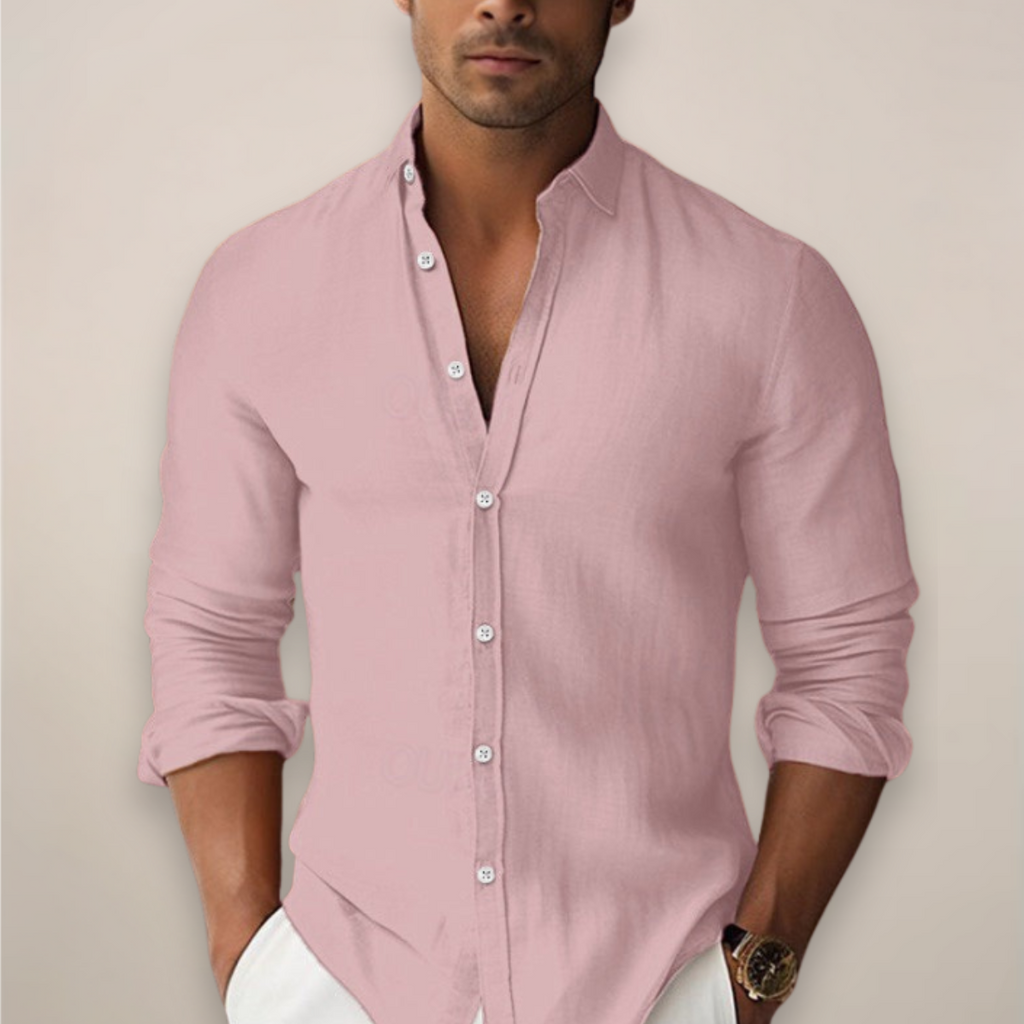 Men's Linen Shirt | Long-Sleeve Lightweight Relaxed Fit