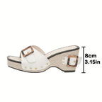 Lisette | Women's Sandals with Studded Straps | Chic Wedge Design for All-Day Comfort 8