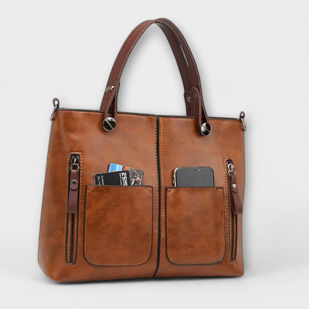 Lora Collection | Leather Tote Bag with Spacious Design | Versatile Style for Any Occasion 2