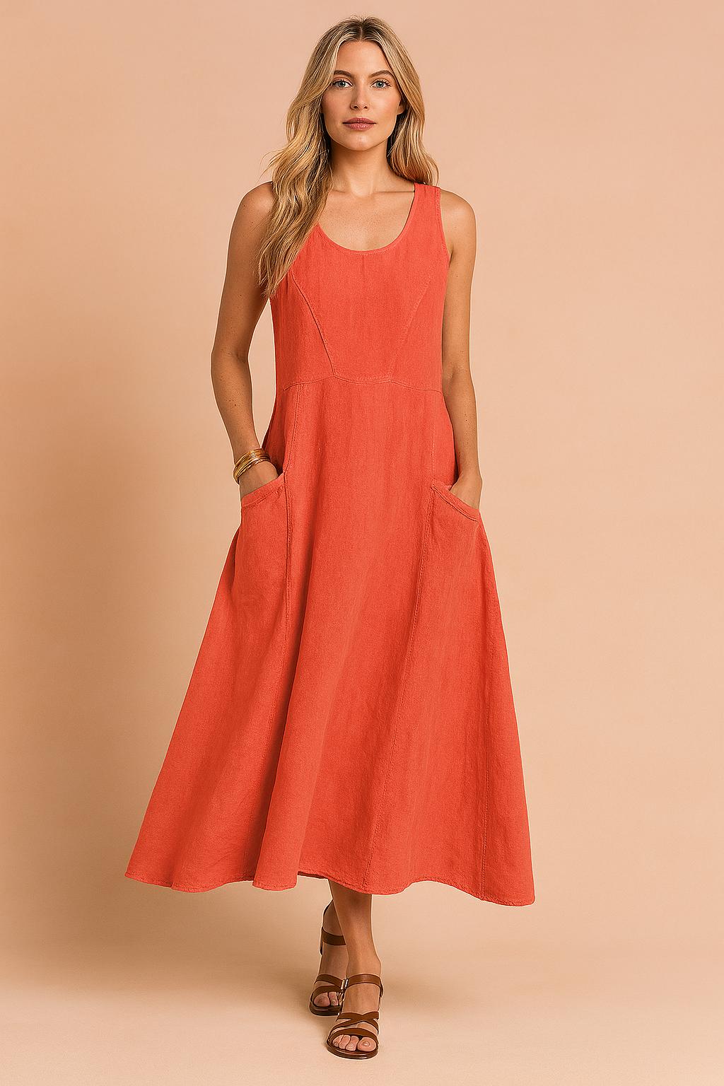 Lucy | Long Sleeve Floral Maxi Dress with Pockets for Women 1