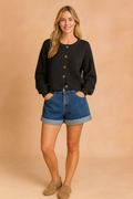 Melissa | Lightweight Button-Up White Cardigan for Women 0