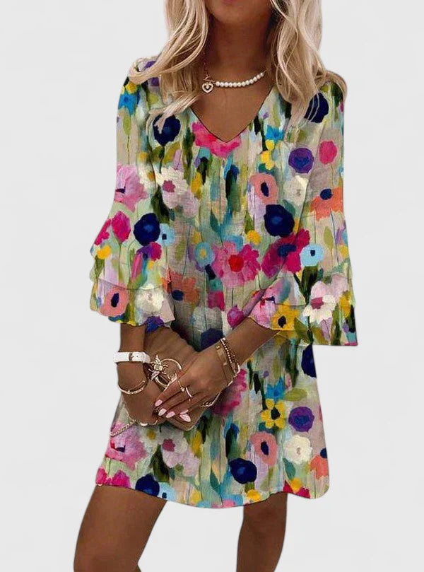 Mia | Elegant Floral Summer Dress for Wedding Guests 0