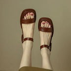 Molly™ | Women's Sandals with Adjustable Ankle Strap | Vegan Leather for All-Day Comfort 1