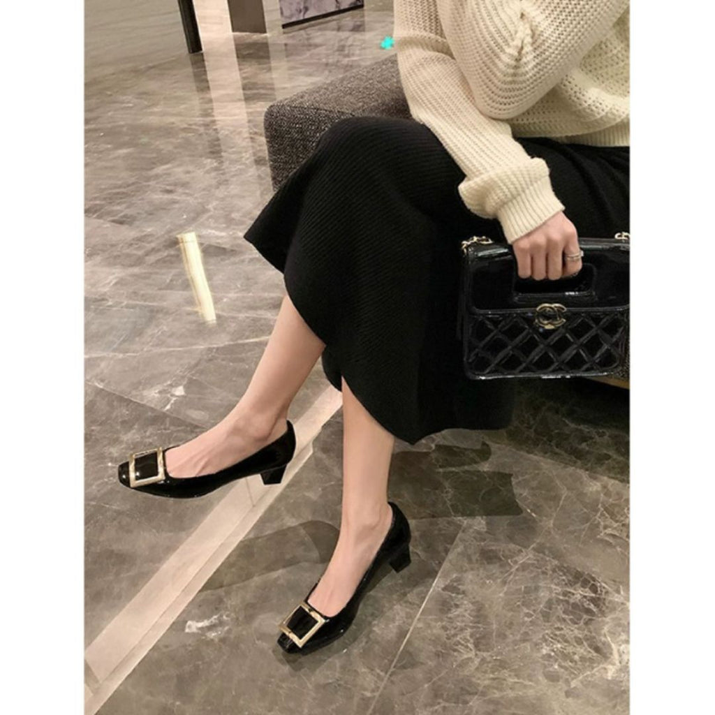 Narella | Elegant Heeled Sandals with Metallic Accent | Block Heel Design for Everyday Sophistication 2