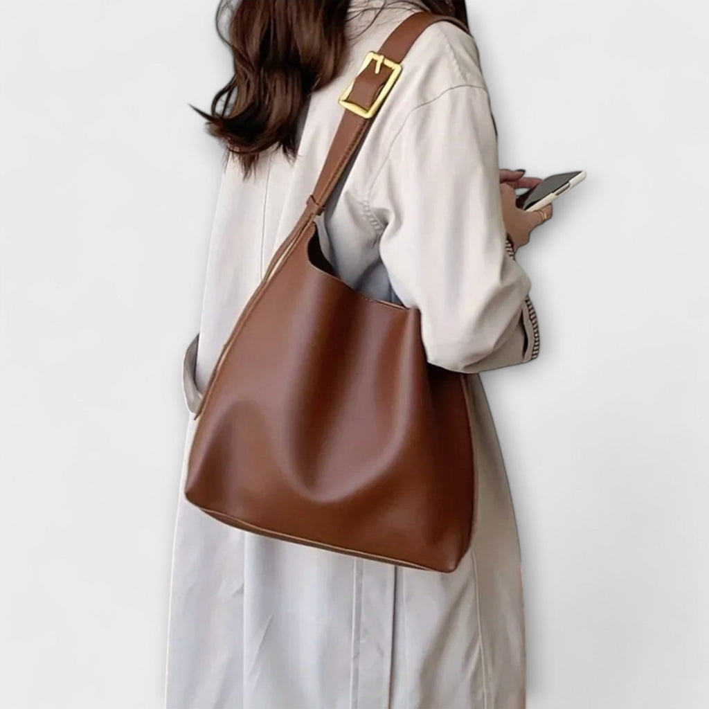 Olivia Collection | Black Shoulder Bag with Wide Strap | Elegant Design for Everyday Use 1