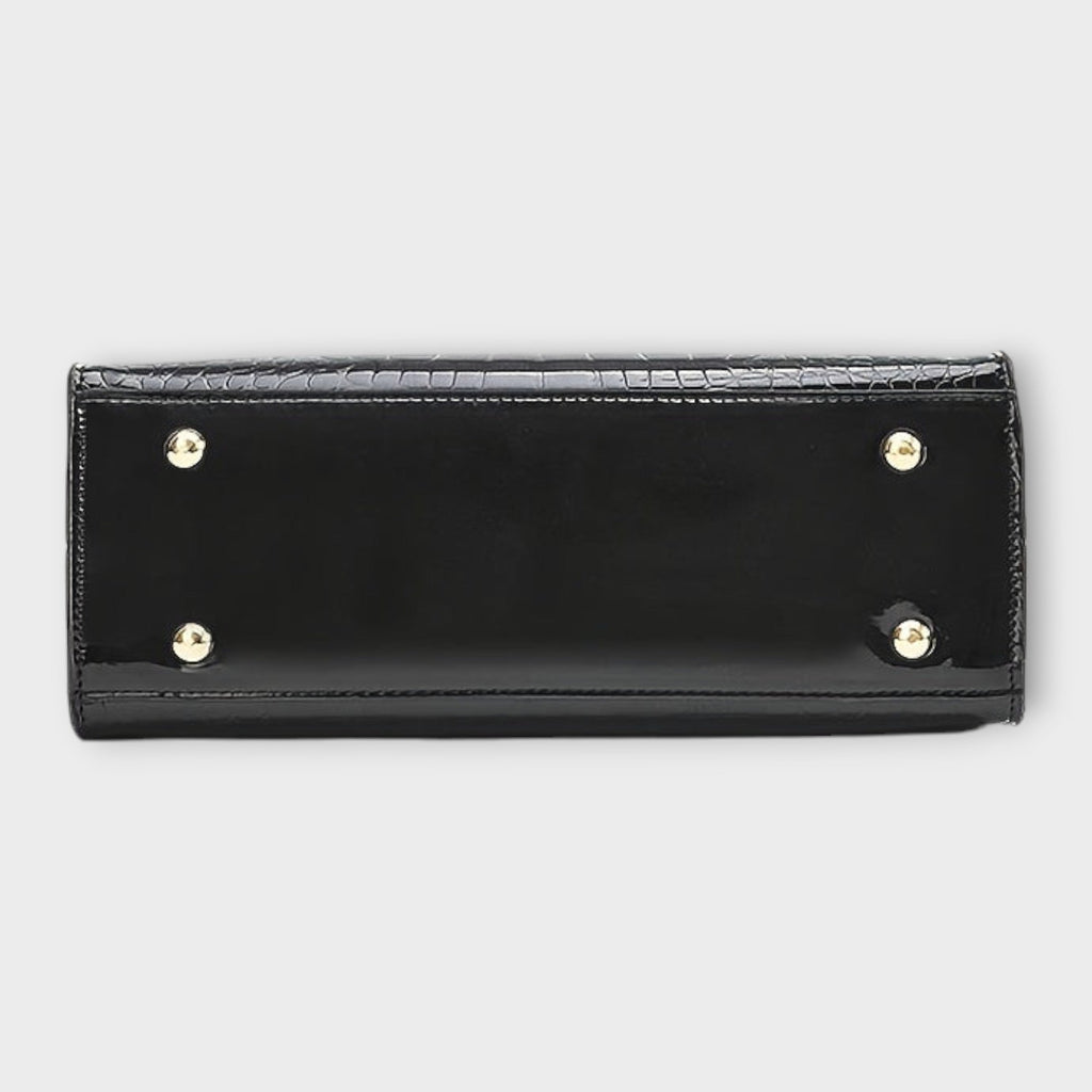 Olivia Collection | Handbag with Glossy Crocodile Pattern & Spacious Interior | Elegant Accessory for Modern Women 3