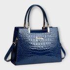 Olivia Collection | Handbag with Glossy Crocodile Pattern & Spacious Interior | Elegant Accessory for Modern Women 6