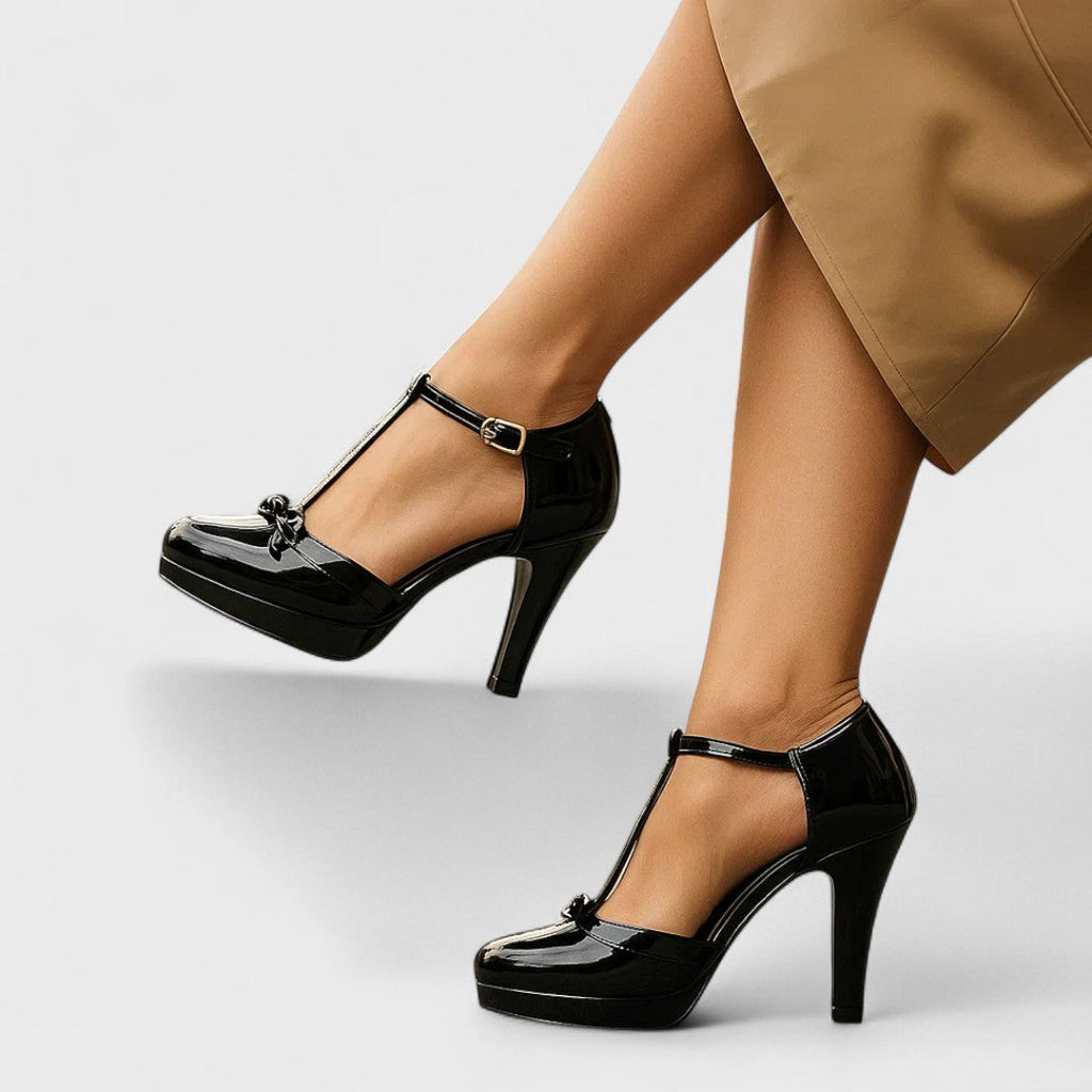 Oriah Collection | Women's Black Heels with Padded Insole | Elegant Comfort for All-Day Wear 6